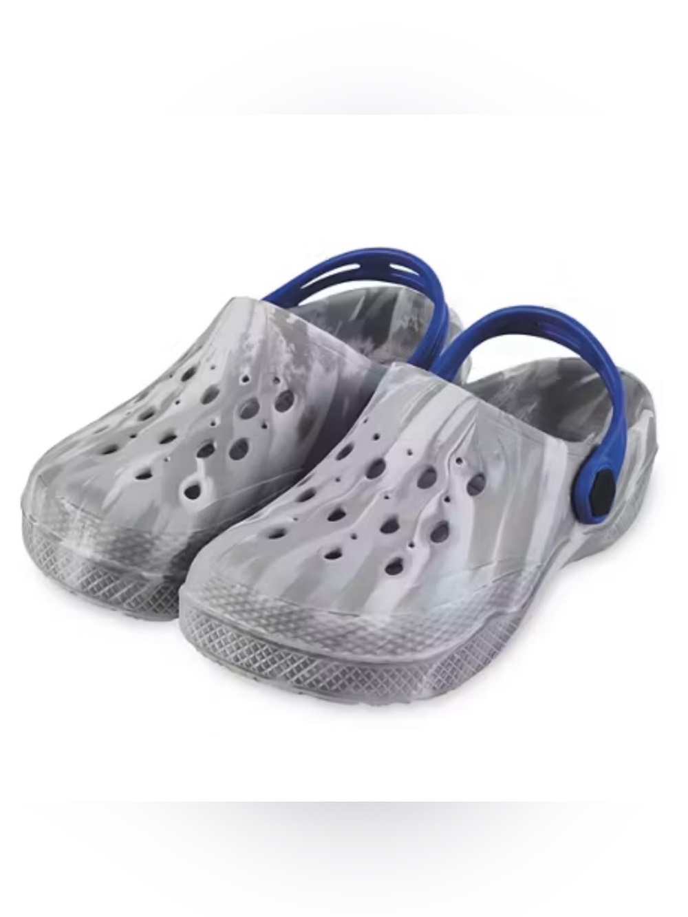 Lily & Dan Aldi Kids Gray Cream Swirl Summer Clogs Shoes Size 13/1 New w/tag